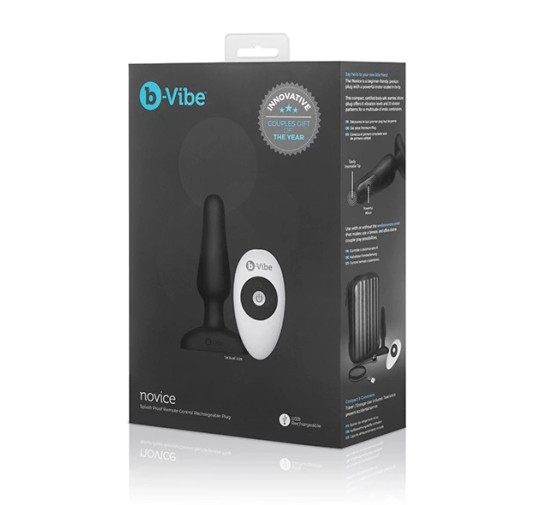 Zdalnie sterowany plug analny - B-Vibe Novice Plug Black